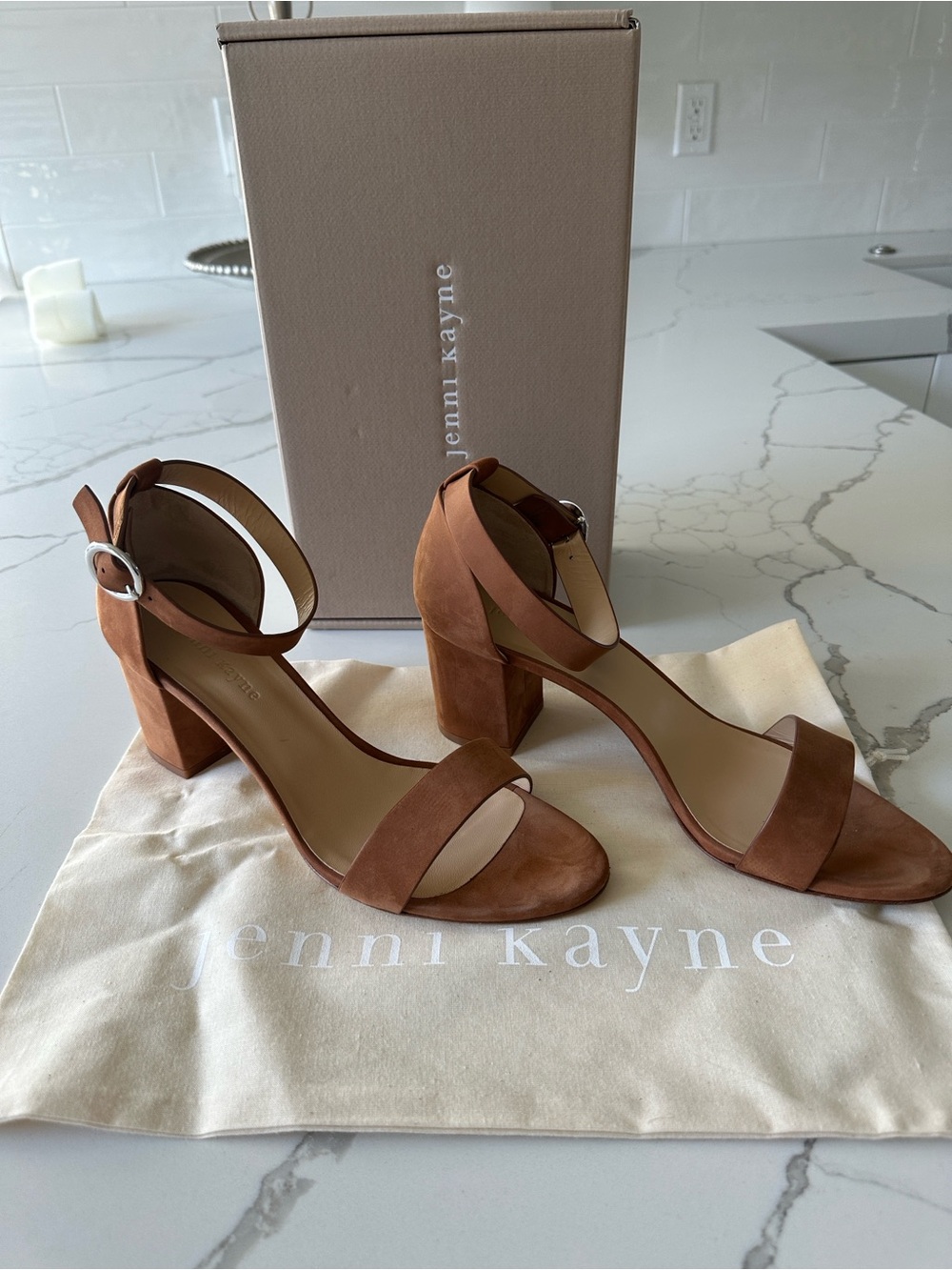 Jenni Kayne low block heel walnut size EU41